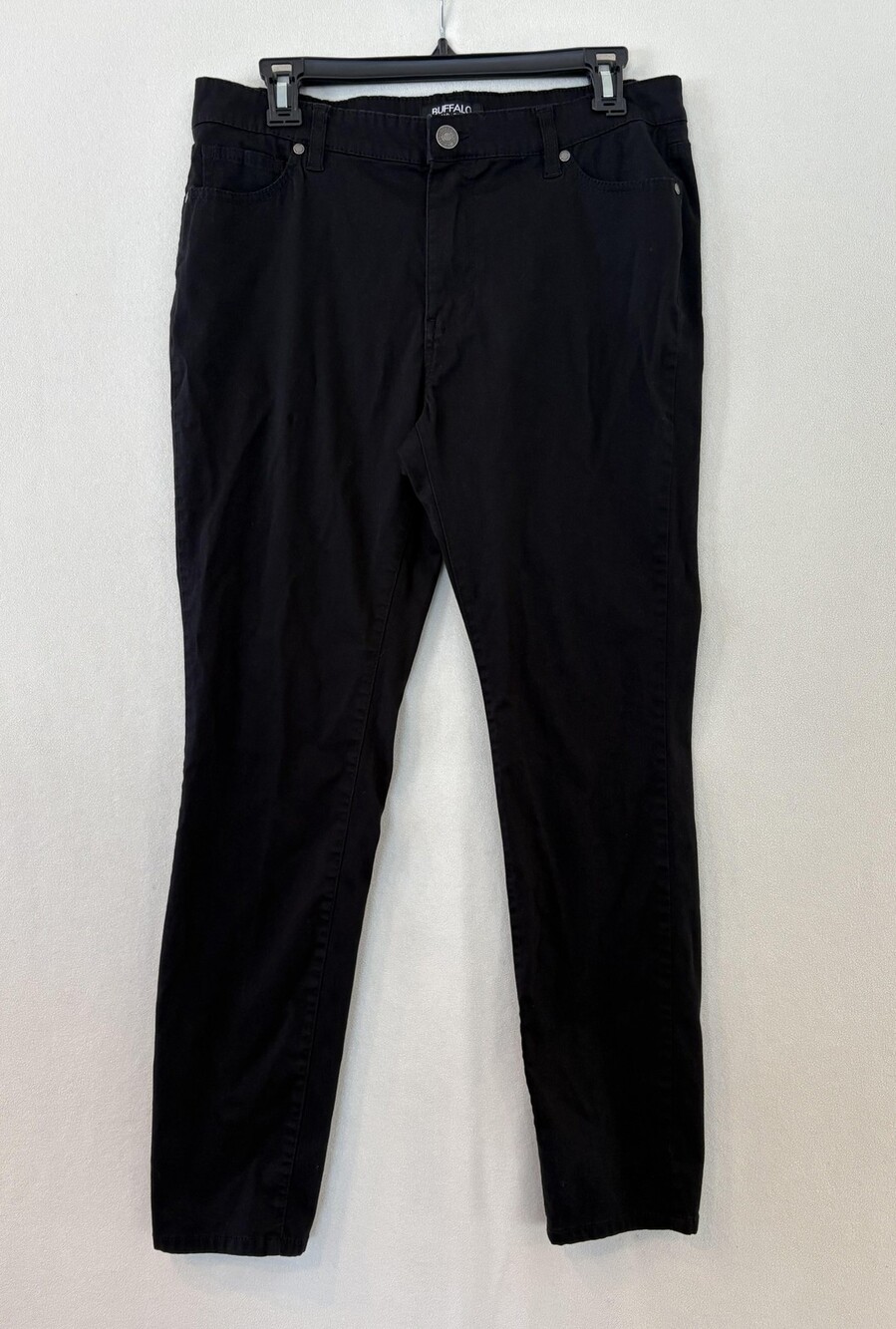 Buffalo David Bitton Hope Pants Womens 10/30 Black Mid Rise Skinny Stretch Chino
